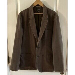 Wallin‎ & Bros Men’s Brown Cotton Twill Blazer Jacket Large Trim Fit